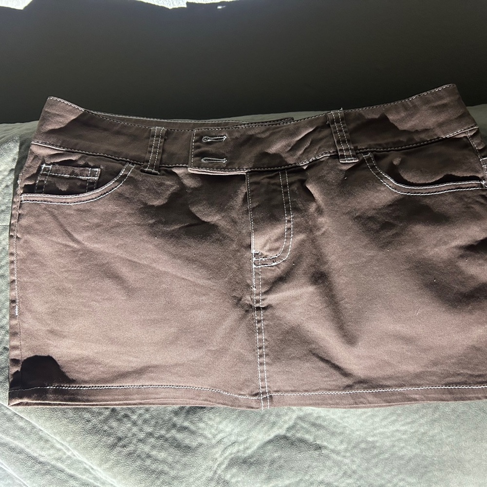 Zara Chocolate Brown Mini Skirt